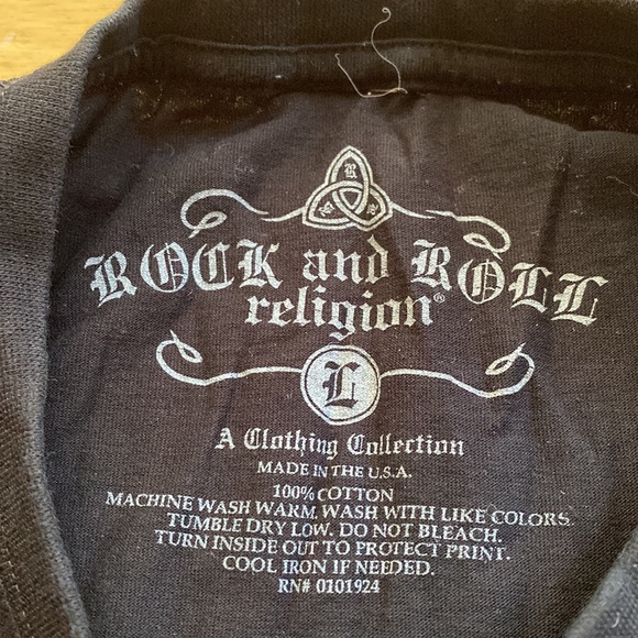 Rock and Roll religion t-shirt size L, in good condition, for collection - Picture 4 of 7